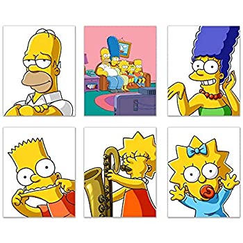 【中古】【輸入品・未使用】Simpsons Poster Prints - Set of 6 (8 inches x 10 inches) Movie Poster Prints - Bart Homer Marge Lisa Maggie 商品カテゴリー: ポスター [