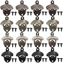 【中古】【輸入品・未使用】ROYHOO 16PCS Wall Mounted Bottle Opener Vintage Beer Opener with Mounting Screws Set for Beer Cap Co..