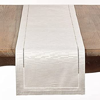 【中古】【輸入品・未使用】SARO LIFESTYLE Linette Collection Hemstitched Design Table Runner, 13 inch x 54 inch, Ivory 商品カテゴリー: テーブルランナー [並行輸入