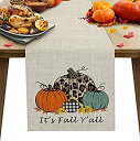 【中古】【輸入品 未使用】Thanksgiving Day Table Runner Harvest Pumpkin Orange Non-Slip Runners Dresser Scarves Leopard Sunflower It 039 s Fall Y 039 all Tablecloth for