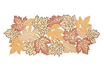 Xia Home Fashions Autumn Leaves Table Runner, 16''x36'', Beige 商品カテゴリー: テーブルランナー 