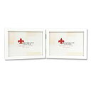 【中古】【輸入品・未使用】Lawrence Frames Hinged Double (Horizontal) White Wood Picture Frame...