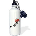 楽天スカイマーケットプラス【中古】【輸入品・未使用】3dRose wb_38274_1 Hockey Player with Stick on White Sports Water Bottle, 21 oz, White [並行輸入品]