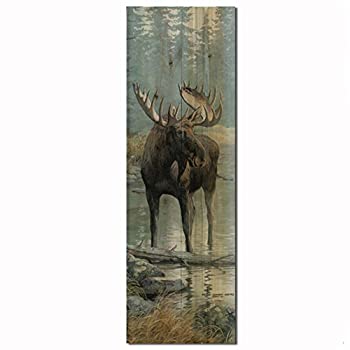 WGI-GALLERY 412 Quiet Water Moose Wooden Wall Art 