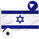 【中古】【輸入品・未使用】FLAGBURG Israel Flag 3x5 FT, Israeli Flags Durable Embroidered with Vivid Color, Triple Stitching, Canvas Header and Brass Grommets for(3)