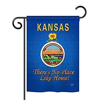 【中古】【輸入品・未使用】Breeze Decor G158132 Kansas Americana States Impressions Decorative Vertical Garden Flag 13" x 18.5" Printed In USA Multi-Color [並行輸