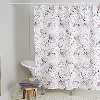 【中古】【輸入品・未使用】Home Dynamix Nicole Miller Lily 100% Cotton Shower Curtain, 72 inchx72 inch, Blush/White [並行輸入品]