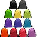 【中古】【輸入品 未使用】Drawstring Backpack Bags Bulk 24 Pieces Nylon Drawstring Bag Sring Backpack Bags Sport Gym Sack Drawstring Backpack Bag 12 Color Drawst