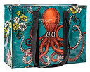 【中古】【輸入品・未使用】Blue Q Shoulder Tote, Octopus, made from 95% recycled material, hefty zipper, exterior patch pocket, 11 inchh x 15 inchw x 6.25 inchd [(4)