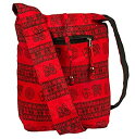 【中古】【輸入品・未使用】Tribe Azure Hobo Bag OM Symbol Cotton Canvas Large Messenger Handba...