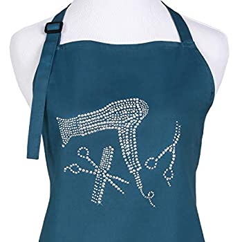 【中古】【輸入品・未使用】Plum Hill Hair Stylist Apron with Rhinestone Design (Deep Teal) [並行輸入品]