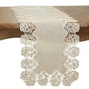 【中古】【輸入品・未使用】SARO LIFESTYLE Kema Collection Lace Rose Border Table Runner, 16 inch x 72 inch, Natural 商品カテゴリー: テーブルランナー [並行輸入品]