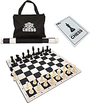 【中古】【輸入品 未使用】Best Value Tournament Chess Set - Filled Chess Pieces and Black Roll-Up Vinyl Chess Board 並行輸入品