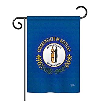 【中古】【輸入品・未使用】Breeze Decor G158112 Kentucky Americana States Impressions Decorative Vertical Garden Flag 13" x 18.5" Printed In USA Multi-Color [並行