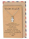 【中古】【輸入品 未使用】Quan Jewelry Weighing Scale Pendant Necklace, Mental Health Awareness Jewelry with Life Quotes on Greeting Card, Silver Tone Adjustable