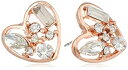 【中古】【輸入品 未使用】Betsey Johnson Crystal Heart Stud Earrings 並行輸入品