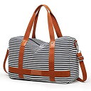 【中古】【輸入品 未使用】Canvas Overnight Bag for Women Ladies Weekender Travel Bag Carry-on Duffel Tote Luggage 並行輸入品