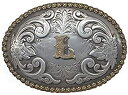 yÁzyAiEgpzNocona Belt Co. Womens MF L Initial Belt Buckle Silver [sAi]