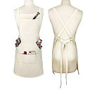 yÁzyAiEgpzSturdy Thick Professional Artist Apron, Cross Back + Fasten/Quick Release Buckle + 6 Pockets with 1 Zipper Pocket + 2 Towel Loops for A