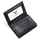 【中古】【輸入品・未使用】Leather Business Card Case Holder for Men & Women, Italian Calfskin...
