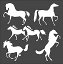 šۡ͢ʡ̤ѡRubstamper Horse Logo Stencil Reusable Sturdy Flexible Clear Plastic 1-5.5x5.5 in Arts and Crafts Material Scrapbooking for Airbrush Pa