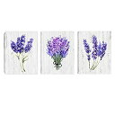 【中古】【輸入品 未使用】Flowers Home Decorations Purple Lavender Flower Artwork for Living Room Office Bathroom Wall Decor Posters and Prints Frame to Hang 12