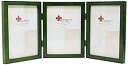 【中古】【輸入品・未使用】Lawrence Frames Collection Hinged Triple Wood Picture Frame Gallery, 5 by 7-Inch, Green [並行輸入品]