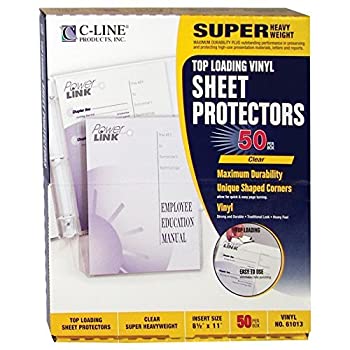 šۡ͢ʡ̤ѡC-Line Top Loading Super Heavyweight Vinyl Sheet Protectors, Non-Glare, 8.5 x 11 Inches, 50 per Box (61013) [¹͢]