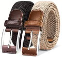【中古】【輸入品・未使用】Belt for Men,Woven Stretch Braided Belt 2 Unit Gift-boxed Golf Casu...