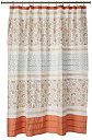 【中古】【輸入品 未使用】Madison Park Dawn Cotton Fabric Shower Curtain Pintucked, Paisley Design Machine Washable Shabby Chic Modern Home Bathroom D cor Batht