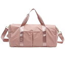 【中古】【輸入品・未使用】fancyfree Durable Gym Tote, Travel Duffle Bag, Large Capacity with PVC Pocket and Sneaker Compartment for Women and Men 1708 (Pink) [並