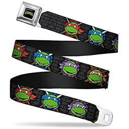 【中古】【輸入品・未使用】Buckle-Down Belt - Classic TMNT Expessions/Battle Gear Gray/Multi Color - 1.5 inch Wide - 24-38 Inches in Length [並行輸入品]