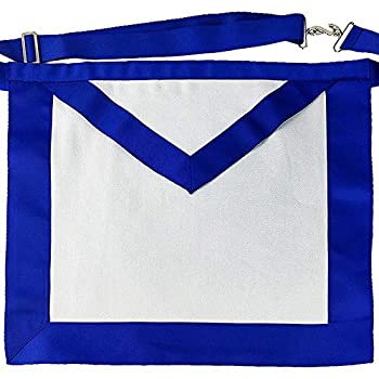 【中古】【輸入品・未使用】Imason Blue Lodge Basic Master Mason Masonic Apron White Cloth [並行輸入品]
