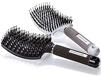 【中古】【輸入品 未使用】Boar Bristle Hair Brush set - Curved and Vented Detangling Hair Brush for Women Long, Thick, Thin, Curly Tangled Hair Vent Brush Gift