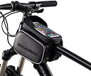 【中古】【輸入品 未使用】ROCKBROS Bike Bag Waterproof Top Tube Phone Bag Front Frame Mountain Bicycle Touch Screen Cell Phone Holder Pouch Compatible with iPhon