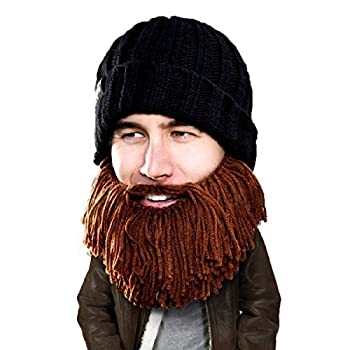 Beard Head Barbarian Vagabond Beanie - Funny Knit Hat and Fake Beard Costume 商品カテゴリー: 帽子 