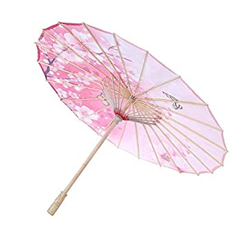 【中古】【輸入品 未使用】Yosoo123 Women Oiled Paper Umbrella Windproof Chinese Classical Dance Umbrella Flower Pattern Chinese Classical Dance Umbrella for Play