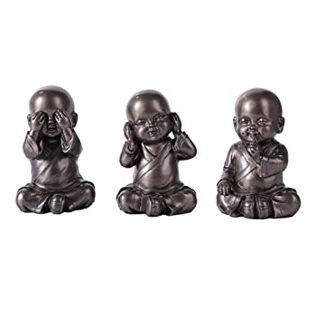 See Hear Speak No Evil Monks Statue Set of Three 商品カテゴリー: インテリア オブジェ 