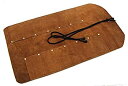【中古】【輸入品・未使用】12 Pocket Suede Leather Tool Roll for Woodcarving Knives and Other ...