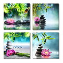 【中古】【輸入品 未使用】Bamboo Zen Canvas Wall Art Spa Artwork for Walls Contemporary Home Decorations for Living Room Office Bedroom Bathroom Modern Decor(12