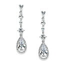 楽天スカイマーケットプラス【中古】【輸入品・未使用】Mariell Linear Pear Shaped Teardrop CZ Bridal Dangle Earrings for Wedding, Prom or Pageant [並行輸入品]