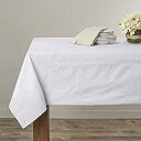 【中古】【輸入品 未使用】Violet Linen Ribbon Rose Design Embroidered Tablecloth, 52 x 70 , White/White 並行輸入品