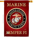 yÁzyAiEgpzUS Marine Corps House Flag USMC Semper American Military Veteran Retire Decorative Fi Armed Forces Official Licensed United State 28