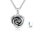 【中古】【輸入品 未使用】ACJFA Sterling Silver Rose Flower Cremation Urn Pendant Necklace Keepsake Ashes Memorial Jewelry for Women 並行輸入品