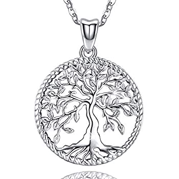 šۡ͢ʡ̤ѡAniu Silver Necklace for Women Girls, Family Tree of Life...