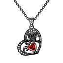 yÁzyAiEgpzFLIUAOL Gothic Black Skull Necklace Heart Crystal Punk Pendants Gifts for Women [sAi]