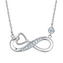 【中古】【輸入品 未使用】Van Chloe Infinity Heart Necklace for Women 925 Sterling Silver Love Pendant Necklace White Gold Plated CZ Gift for Women Girls