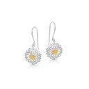 【中古】【輸入品 未使用】Golden Pollen Sunflower (Helianthus) Earring Set, Never Rust 925 Sterling Silver Natural and Hypoallergenic Hooks For Women and Girls w