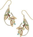 yÁzyAiEgpzSilver Forest Bee Flower Loop Earrings One Size Two tone/green [sAi]