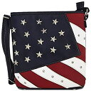 【中古】【輸入品・未使用】American Flag Stars and Stripes Studs Cross Body Handbag Concealed ...